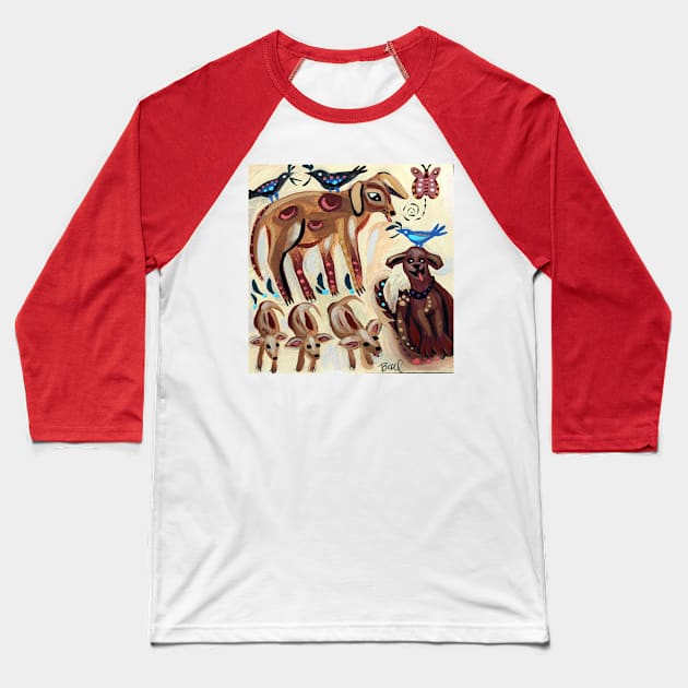 Yella Dogs Baseball T-Shirt by BethanneHill
